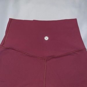 Lululemon 25” align pants size 4 in dusty merlot